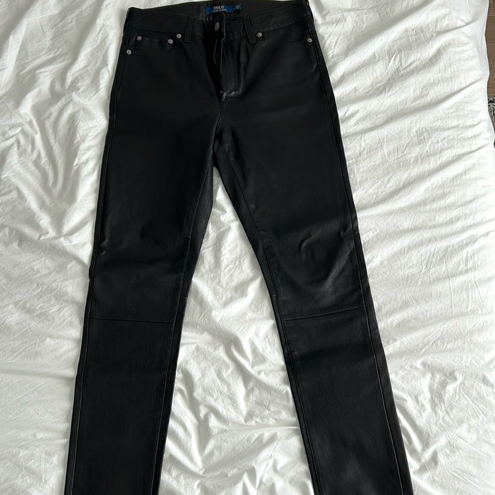 POLO RALPH LAUREN LEATHER PANTS